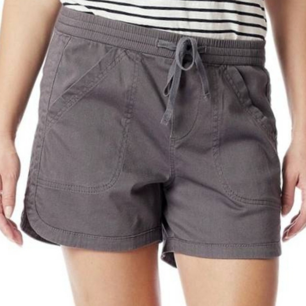 Supplies by UNIONBAY Drawstring Waist Marsha Shorts Solid Grey. New. SMALL